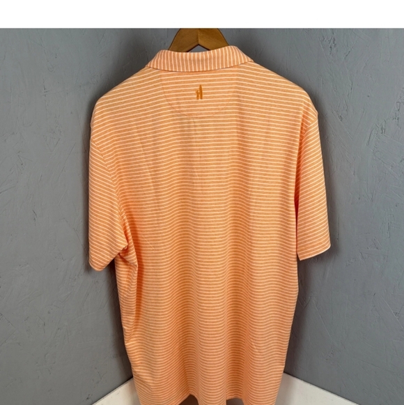 johnnie-O Men's Coco Cola Cream Soda Striped Polo Shirt XL - Picture 4 of 5